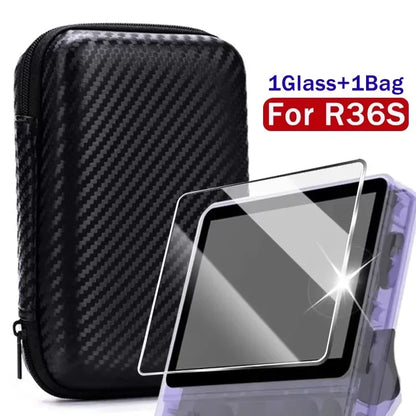 Pack Funda + Cristal Templado para Consola R36S | Accesorios Retro Gaming