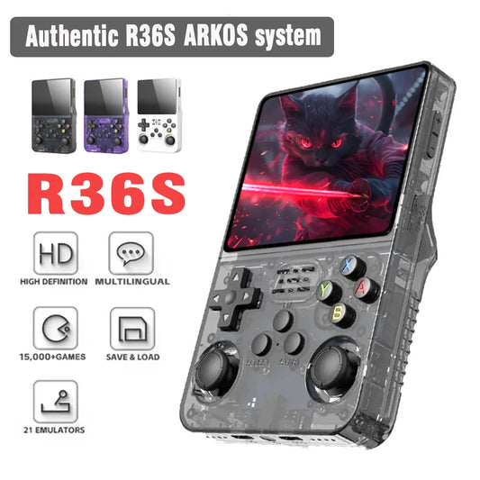 ARKOS R36S — Consola Retro Portátil | Pantalla IPS 3.5" | +15.000 Juegos | 64GB/128GB