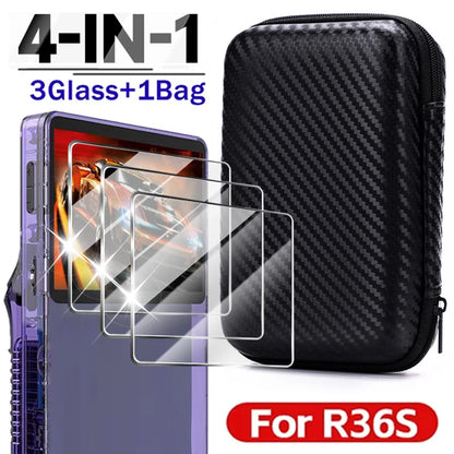 Pack Funda + Cristal Templado para Consola R36S | Accesorios Retro Gaming