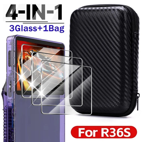 Pack Funda + Cristal Templado para Consola R36S | Accesorios Retro Gaming