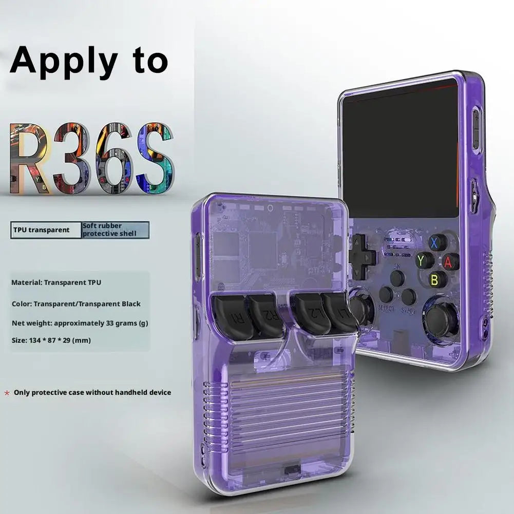 Funda Protectora TPU para Consola R36S – Transparente y Resistente a Golpes